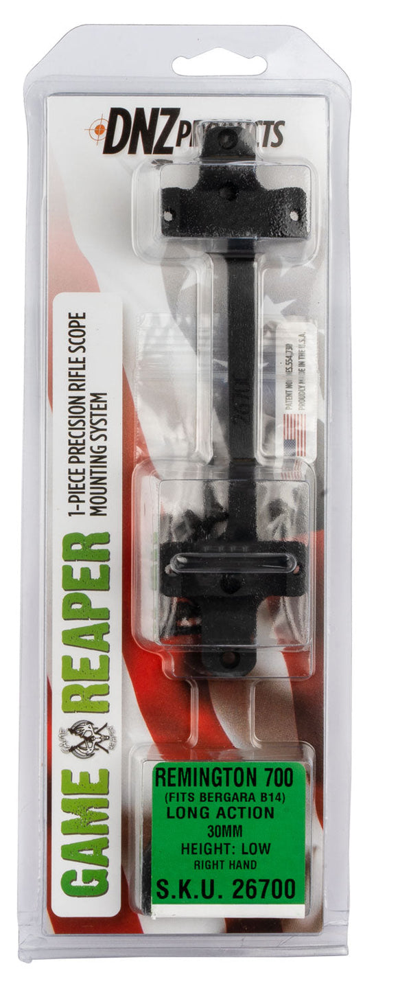 DNZ 26700 Game Reaper  Remington 700 Long Action 30mm Low 1-Piece Matte Black