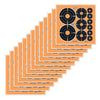 Allen 15254 EZ Aim Splash Self-Adhesive Paper 1/2/3 Bullseye Orange Target Paper w/Black Target 12 Per Pack