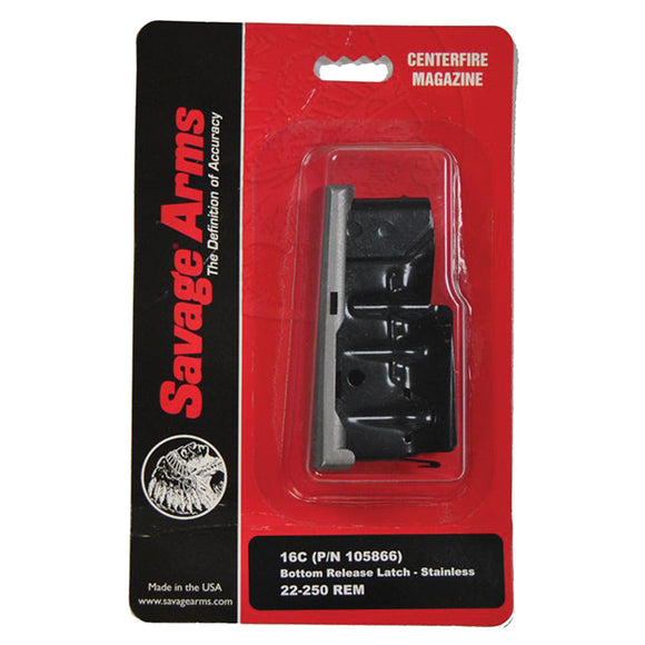 Savage 55108 12/14/16C  22-250 Rem Savage 4rd Stainless Detachable
