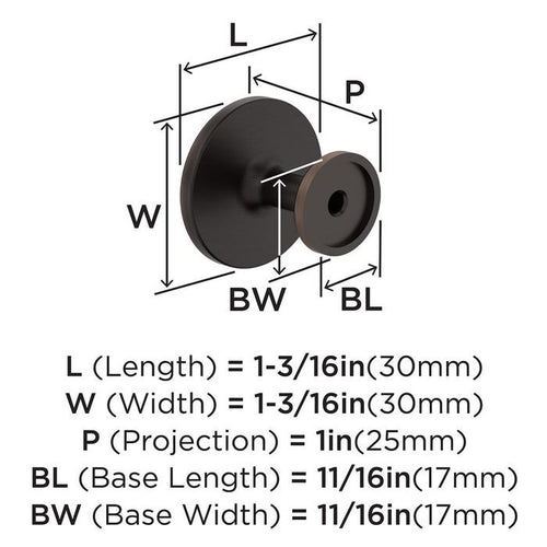 Amerock BP37025ORB Loop Collection Knob