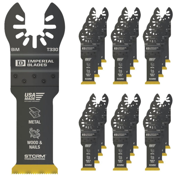 Imperial Blades 1-1/4 In. ONE FIT Titanium STORM Wood/Metal Oscillating Blade (25-Pack)