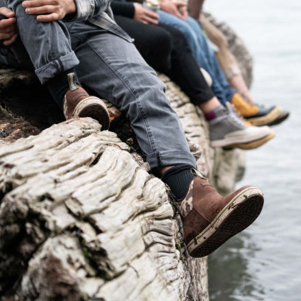 XtraTuf Men's 6 in Leather Ankle Deck Boot Duck Camo