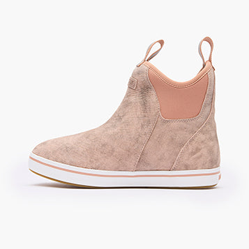 XtraTuf Women's 6 in Leather Ankle Deck Boot Pink