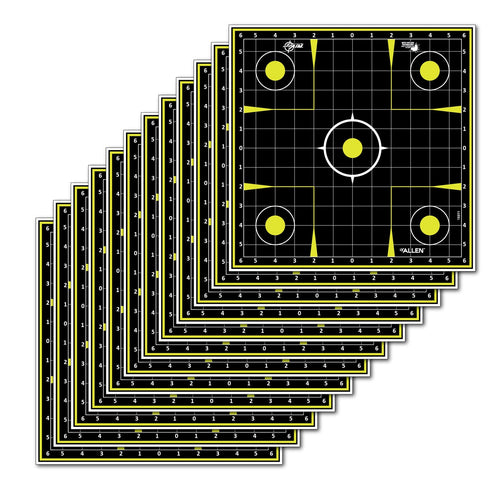 Allen 15211 EZ Aim Splash Sight-In Grid Non-Adhesive Paper Target 12 x 12 12 Per Pack