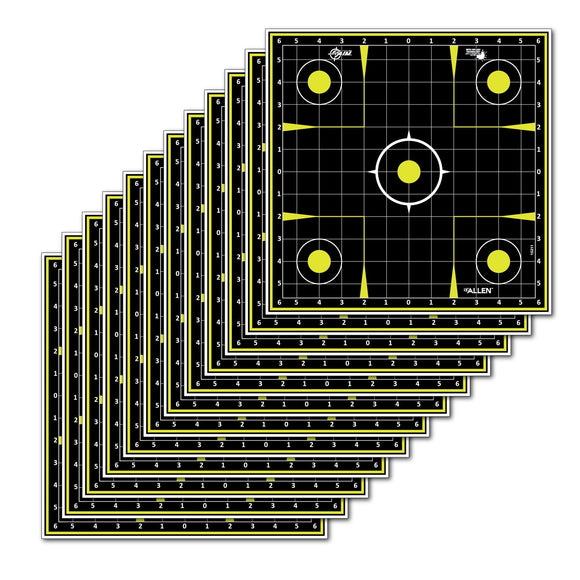 Allen 15211 EZ Aim Splash Sight-In Grid Non-Adhesive Paper Target 12