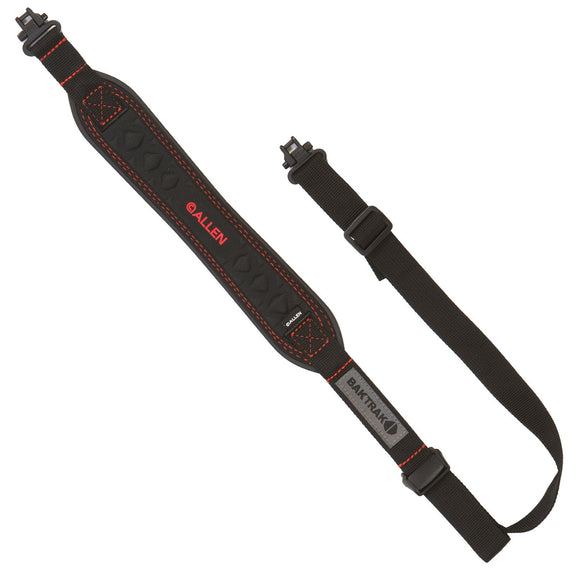 Allen 8375 BakTrak Vapor Sling Adjustable Black Rubber Padding w/Nylon Red Accents Strap for Rifle