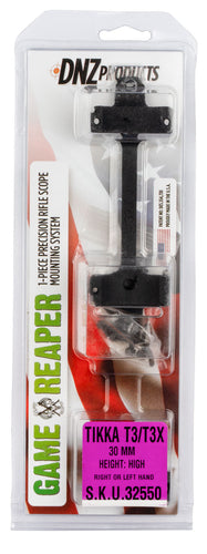 DNZ 32550 Game Reaper  Tikka T3,T3x 30mm High 1-Piece Matte Black