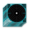 Girls With Guns 15279 Splash  Self-Adhesive Paper 12 x 12 Bullseye Black Target w/Turquoise Background 5 Per Pack
