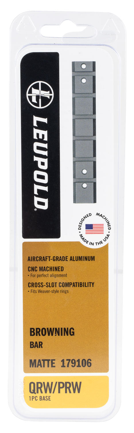 Leupold 179106 QRW Base 1-Piece Browning Bar Matte Black