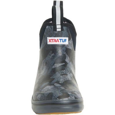 XtraTuf Women's 6 in Black Camo Ankle Deck Boot