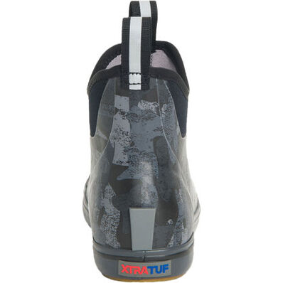 XtraTuf Women's 6 in Black Camo Ankle Deck Boot