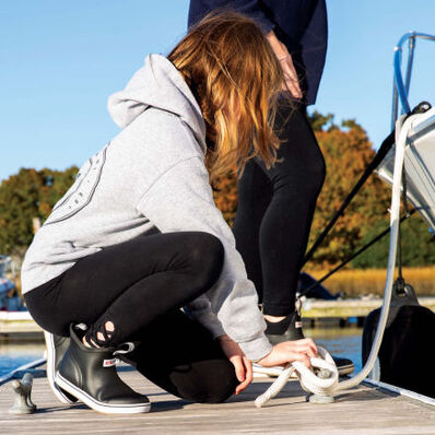 XtraTuf Kids' Ankle Deck Boot Black