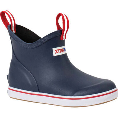 XtraTuf Kids' Ankle Deck Boot Navy Blue