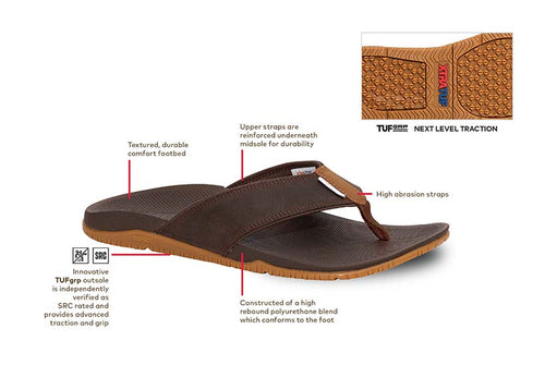 XtraTuf Men's Auna Sandal Brown