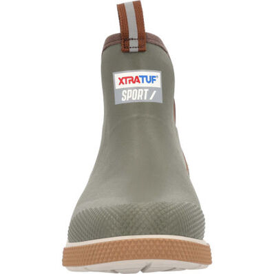 XtraTuf Men's 6 in Ankle Deck Boot Sport Olive