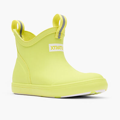 XtraTuf Big Kids Ankle Deck Boot Neon Yellow