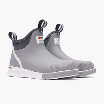 XtraTuf Men's 6 IN Ankle Deck Boot Sport Grey