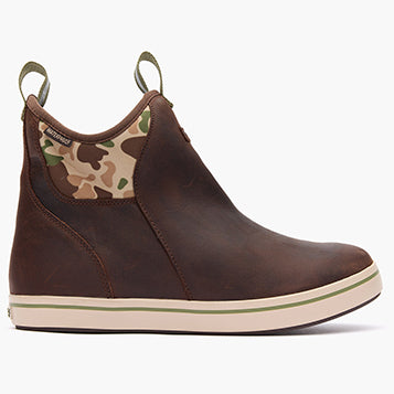 XtraTuf Men's 6 in Leather Ankle Deck Boot Duck Camo