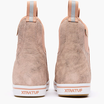 XtraTuf Women's 6 in Leather Ankle Deck Boot Pink
