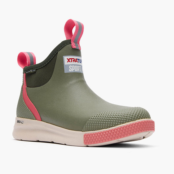 XtraTuf Women's 6 In Ankle Deck Boot Sport Olive