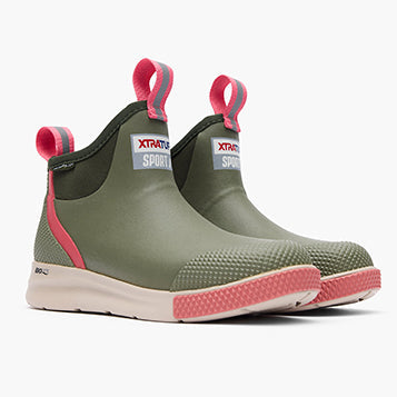 XtraTuf Women's 6 In Ankle Deck Boot Sport Olive