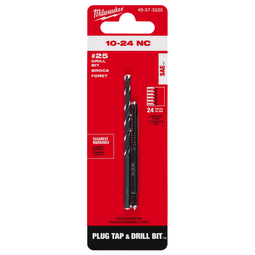 MILWAUKEE® Straight Flute Plug Tap & Drill Bit