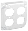 Southwire 4 Square Industrial Surface Cover, 1/2 Raised - (2) Duplex, StainlessSteel