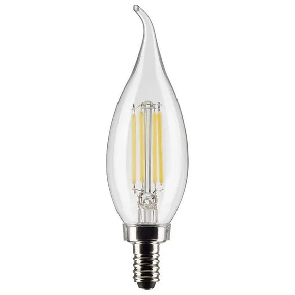 Satco S21840 4 Watt CA10 Candelabra Base LED Bulb
