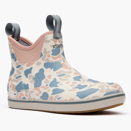 XtraTuf Women's Ankle Deck Boot Ivory Duck Camo