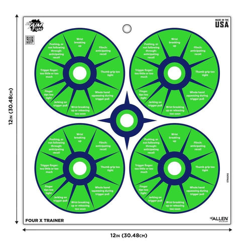 EZ Aim Fun Triggering More Fun Paper Shooting Targets, 12W x 12H, 9-Pack, Multi