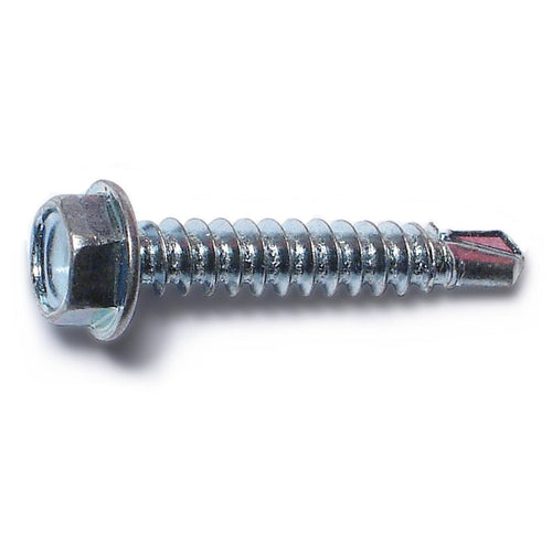 Monster Fastener Zinc Plated Steel Hex Washer Head Self-Drilling Screws