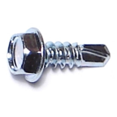 Monster Fastener Zinc Plated Steel Hex Washer Head Self-Drilling Screws