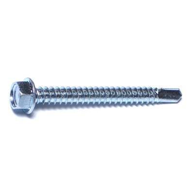 Monster Fastener Zinc Plated Steel Hex Washer Head Self-Drilling Screws