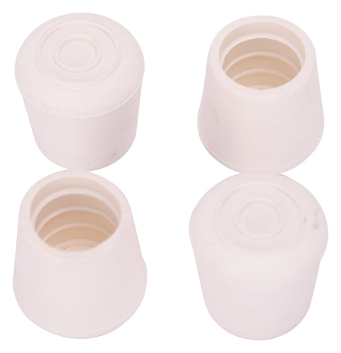 Prosource Furniture Leg Tip Round Rubber White 7/8 Dia