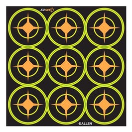 EZ See Aiming Dots, Adhesive, Black, 2-In., 12-Sheets